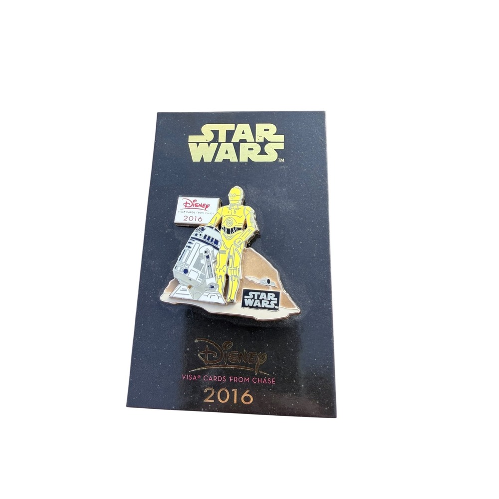 Disney Pin Star Wars R2-D2 C-3PO 2016 Disney Visa Cardmember Exclusive New NIP‎